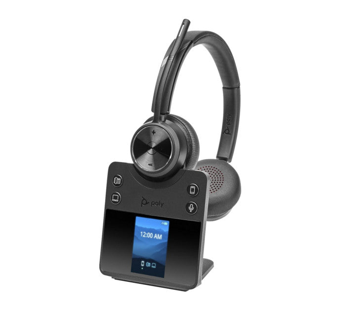 HP Poly Savi 7410 Office Monaural DECT 1880-1900 MHz Headset Sans fil Arceau Appels/Musique Bluetooth Socle de chargement Noir