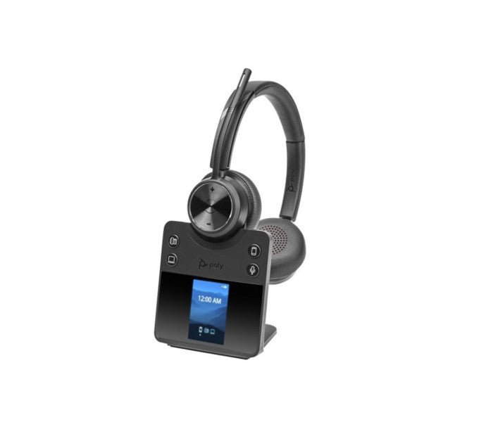 POLY SAVI 7420 Office Teams Casque DECT 2 écouteurs + socle