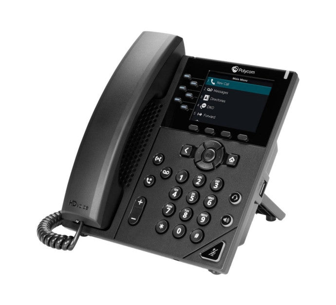 POLY VVX 350 téléphone de bureau IP PoE - 6 lignes SIP