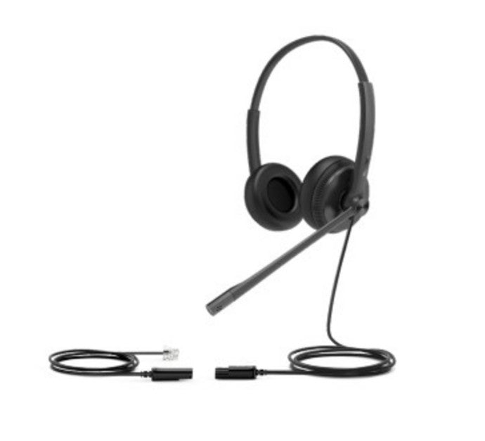 Yealink YHS34 Lite Dual Micro casque mousse à cordon QD/RJ9 - 2 écouteurs