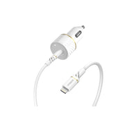 Car PACK USB C 18W USB+USB C-LIGHT 1M WH