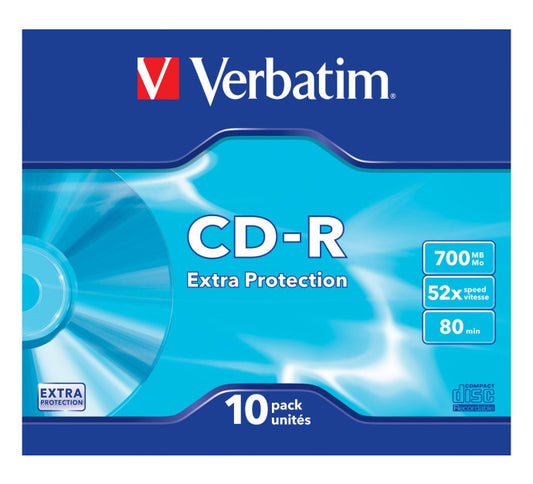 VERBATIM Pack de 10 CD-R 700MB 52xspd (43415)
