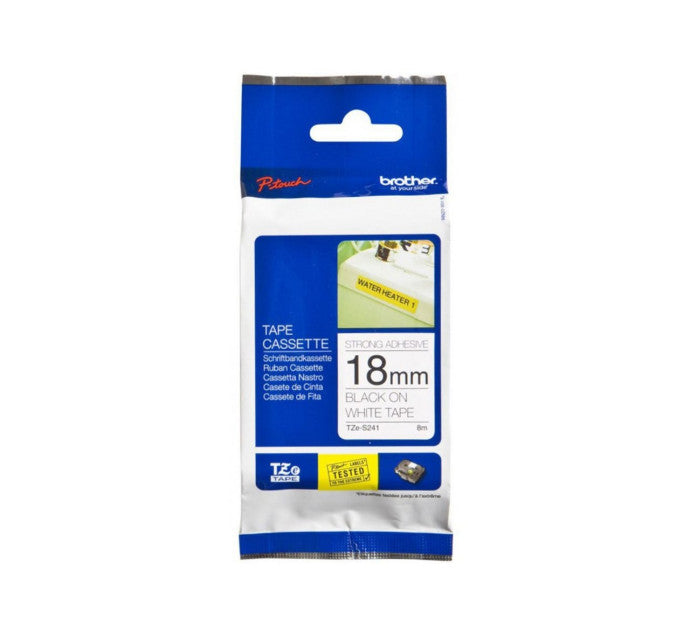 Tape/18mm black on white f P-Touch TZE