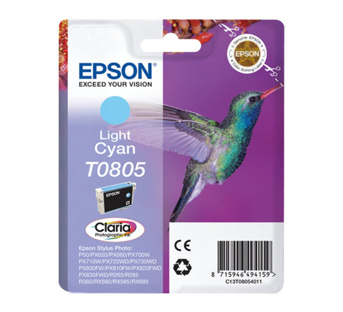 Cartouche EPSON C13T08054011 Série COLIBRI - Cyan Clair