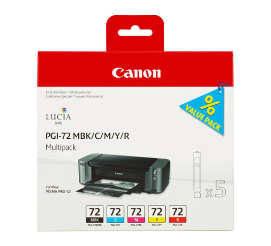 Pack Cartouche CANON 6402B009 PGI-72 - Noir Mat + 3 couleurs