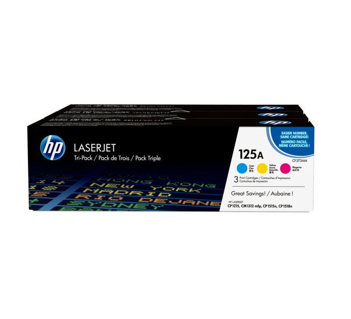 HP 125A CYM Tri-Pack LaserJet Toner Cart