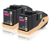 Pack de 2 toner EPSON C13S050607 AL-C9300N - Magenta