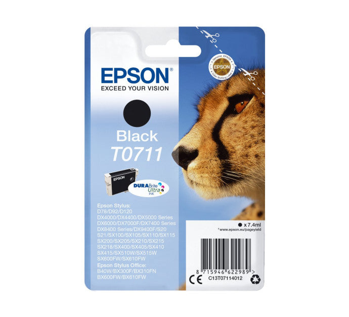 Cartouche EPSON C13T07114012 T0711 - Noir