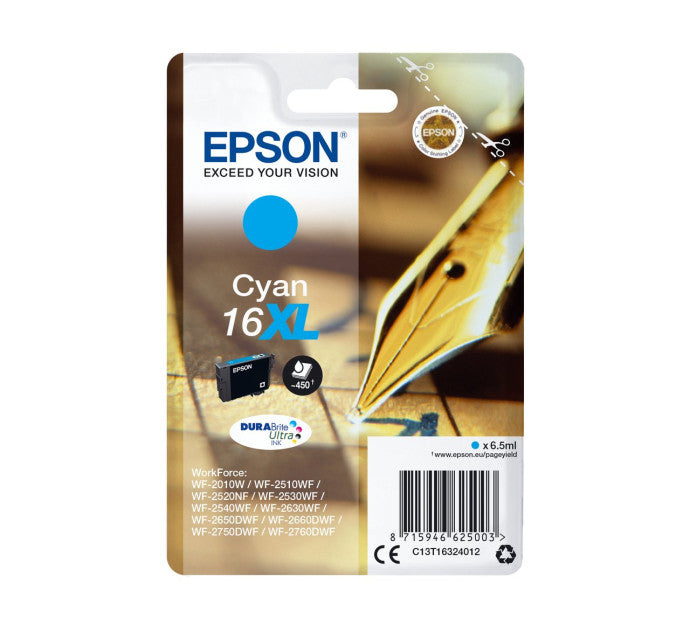 Cartouche EPSON C13T16324012 16XL - Cyan