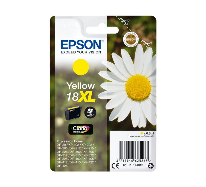 Cartouche EPSON C13T18144012 18XL - Yellow