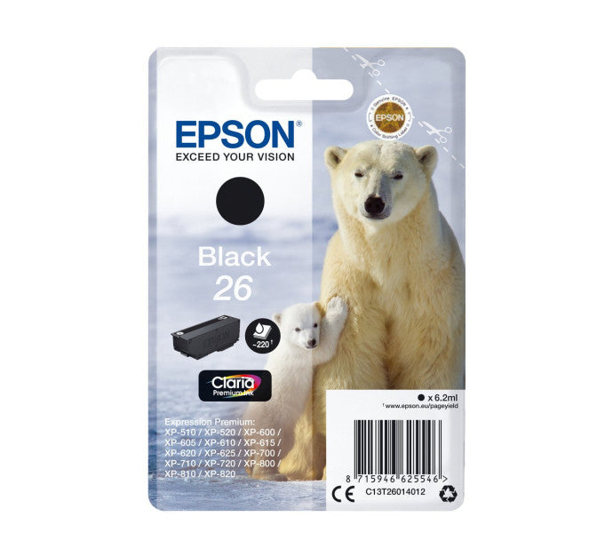 Cartouche EPSON C13T26014012 26 - Noir