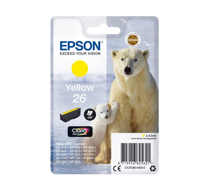 cartouche EPSON C13T26144012 26 - Yellow