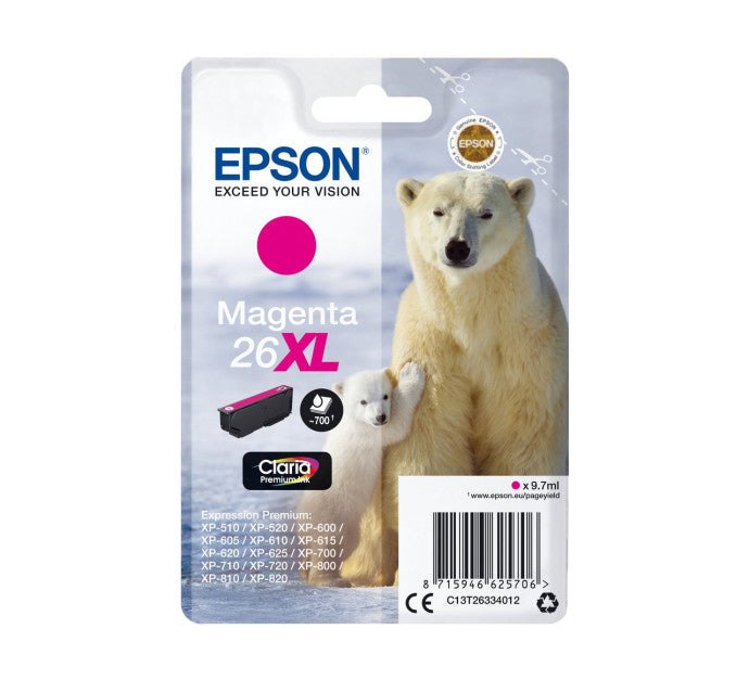 Cartouche EPSON C13T26334012 26XL - Magenta