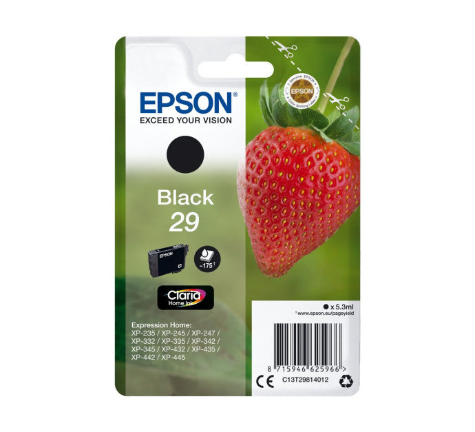 Cartouche EPSON C13T29814012 Fraise Claria - Noir