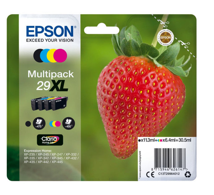 Cartouche EPSON C13T29964012 29XL - Noir + 3 couleurs