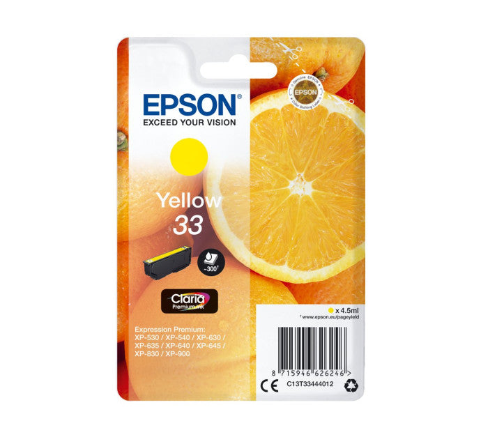 Cartouche EPSON C13T33444012 - Yellow