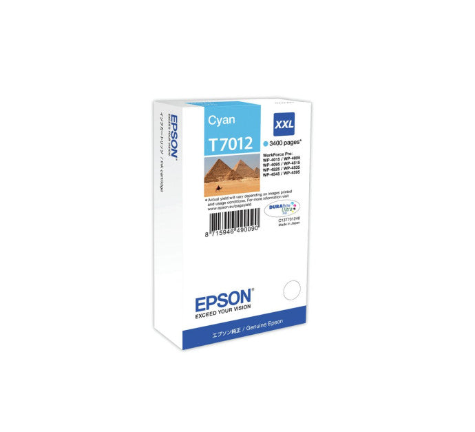 Cartouche EPSON C13T70124010 WP4000/4500 - Cyan