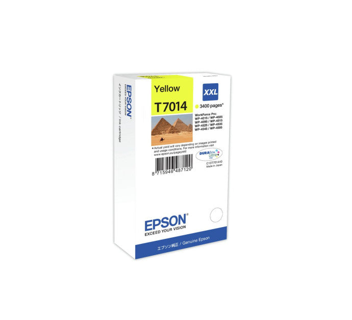 Cartouche EPSON C13T70144010 WP4000/4500 - Yellow