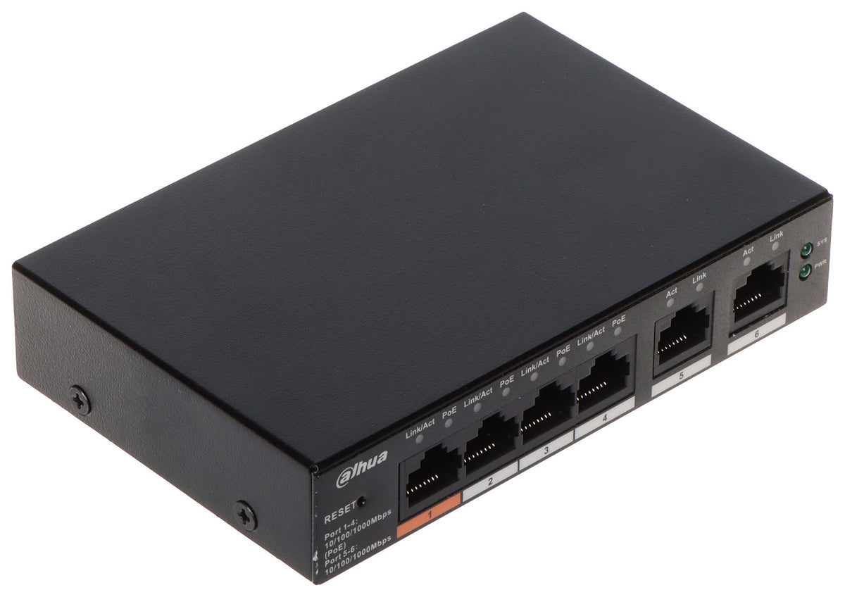 Dahua CS4006-4ET-60 Commutateur de bureau géré dans le cloud a 6 ports avec 4 ports PoE