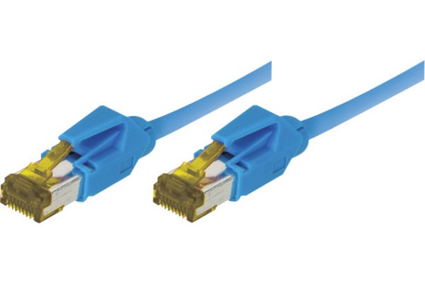 Cordon RJ45 sur câble catégorie 7 S/FTP LSOH snagless bleu - 5 m