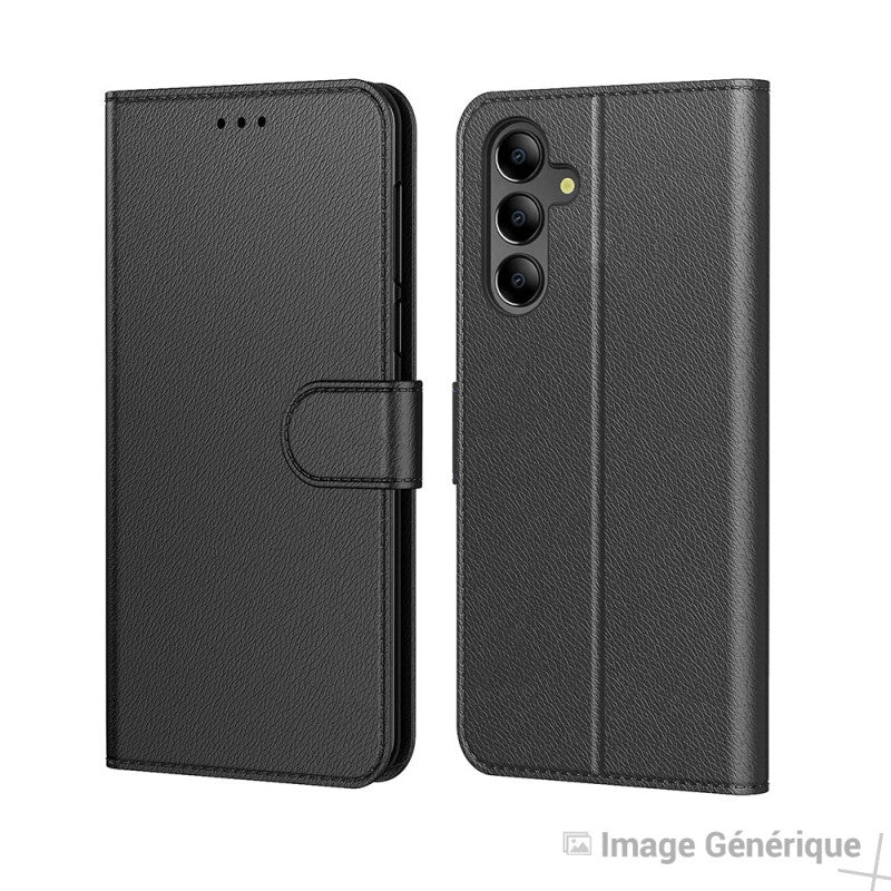 Étui à Rabat Similicuir pour Samsung Galaxy A17 - Noir (En Vrac)