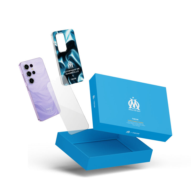 NEOW Safe Plus, Pack OM (Smartphone pour adolescent - 6.6'' - 128 Go, 4 Go RAM) Violet