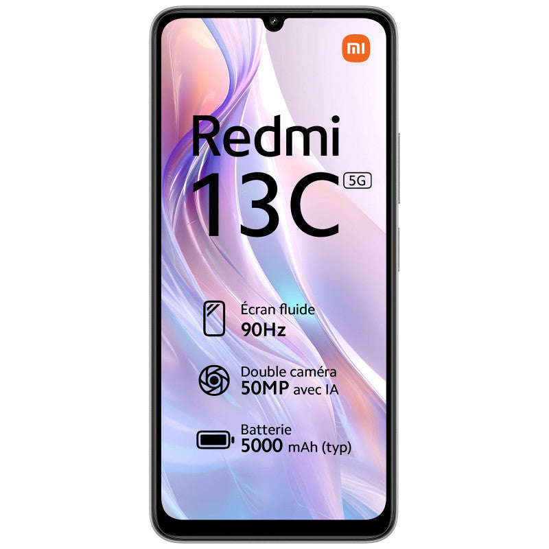 Xiaomi Redmi 13C 5G (NFC - 6.74'' - 128 Go, 4 Go RAM) Argent