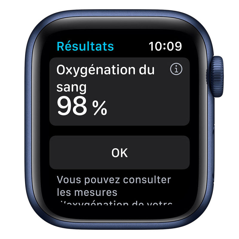 Apple Watch Serie 6 (40mm, Sport Band GPS) Bracelet Bleu