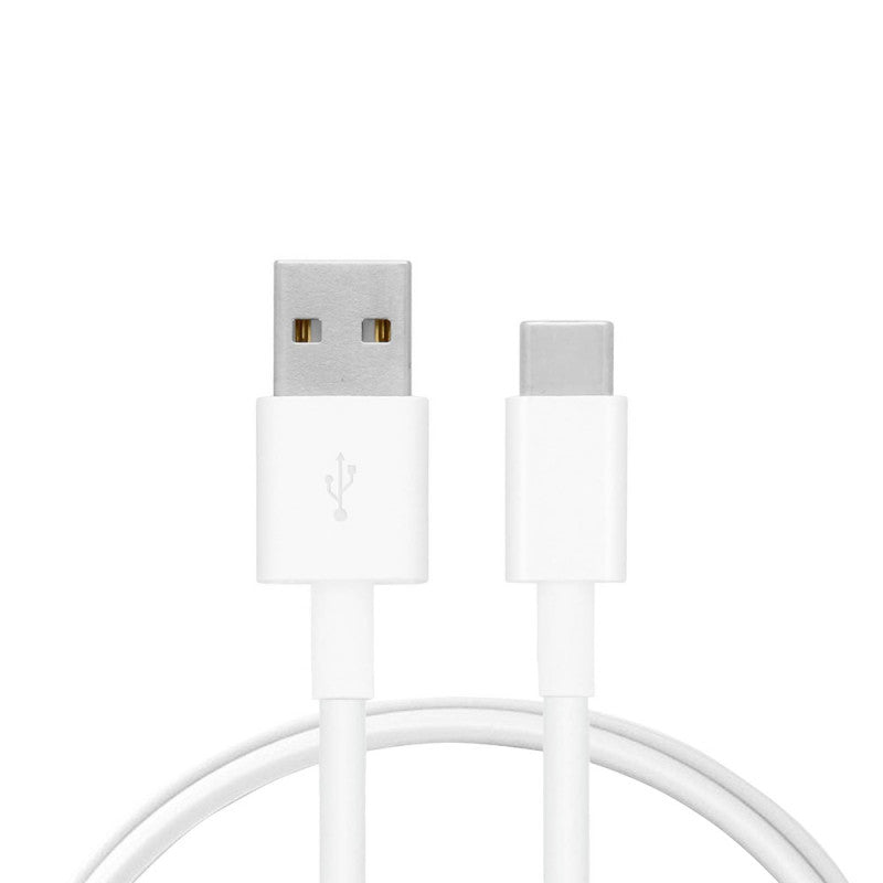 Câble Data USB Type C - 1m, Embout long de 8mm - Blanc (En Vrac)