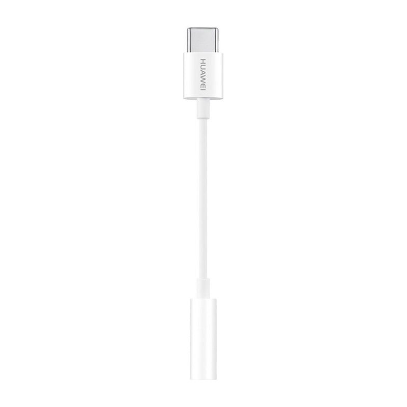 Huawei CM20 - Adaptateur d'origine USB Type-C vers Jack 3.5mm - Blanc (Emballage Original)