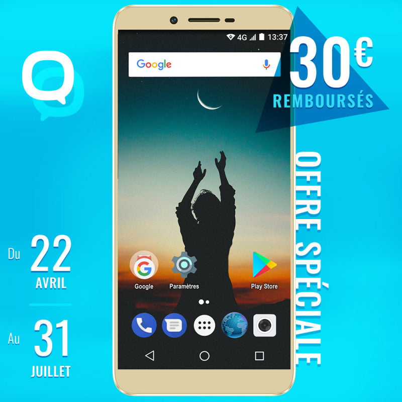 Konrow Sky - Android 7.0 - 4G - Écran 5.5'' - Double Sim - 16Go, 2Go RAM - Or