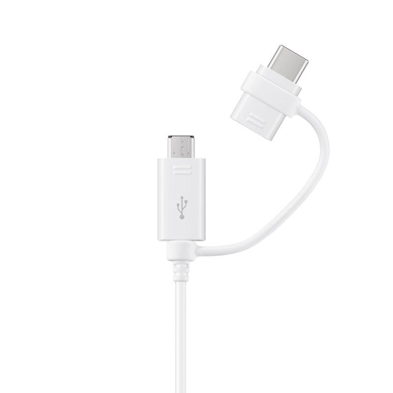 Samsung EP-DG930DWEGWW - Câble Combo Micro USB & Type C - 1.5m - Blanc (Blister)