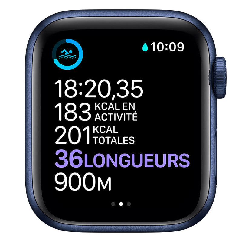 Apple Watch Serie 6 (40mm, Sport Band GPS) Bracelet Bleu