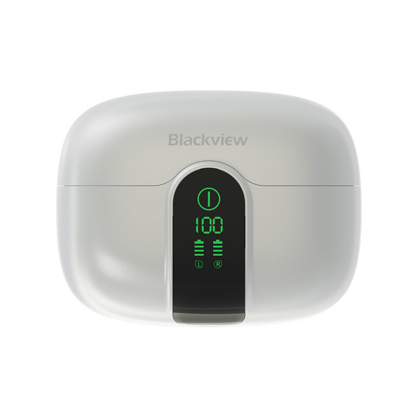 Blackview AirBuds 15 (Bluetooth 6.0 - Ecran d'Affichage - Reduction de Bruit) Blanc