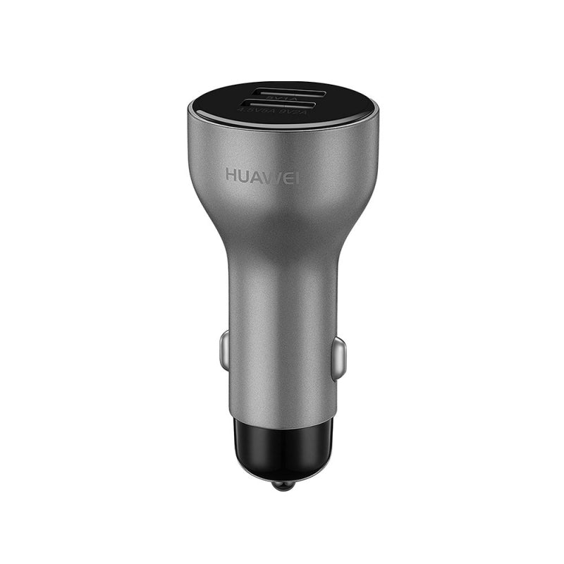 Huawei AP38 - Chargeur Voiture Complet - Adaptateur Fast Charge 2 Ports USB & Câble USB-C - Gris (Emballage Original)