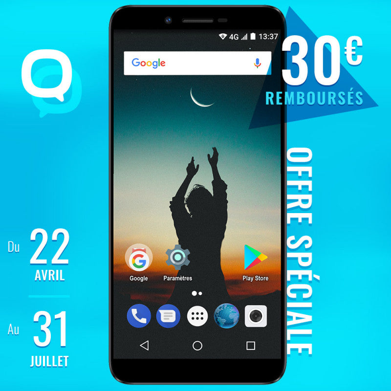 Konrow Sky - Android 7.0 - 4G - Écran 5.5'' - Double Sim - 16Go, 2Go RAM - Noir