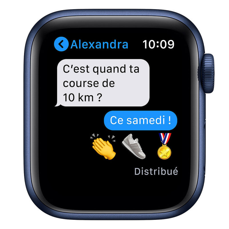 Apple Watch Serie 6 (40mm, Sport Band GPS) Bracelet Bleu