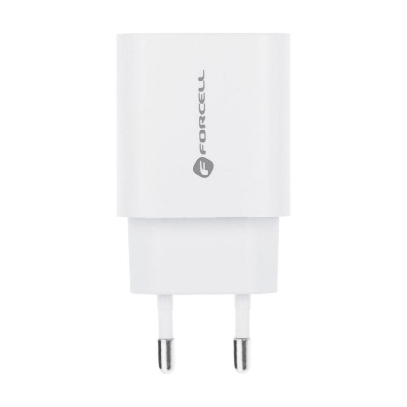 Forcell - Adaptateur Secteur 2 Ports (Port Type A et Type C, 30W, Blanc) Emballage Original