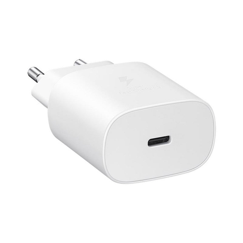 Samsung - Chargeur Secteur, Adaptateur USB Type C Fast Charge 25W & Câble USB Type C - Blanc (Emballage Original)