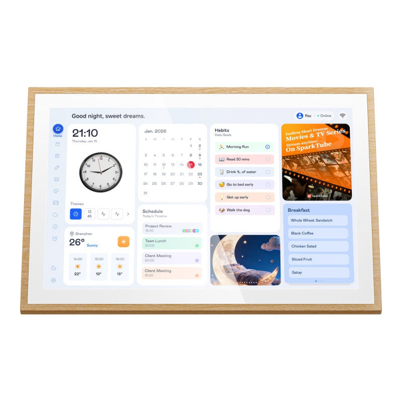 Blackview Nest 10 Calendrier digital (10.1'' - Android) Bois Naturel