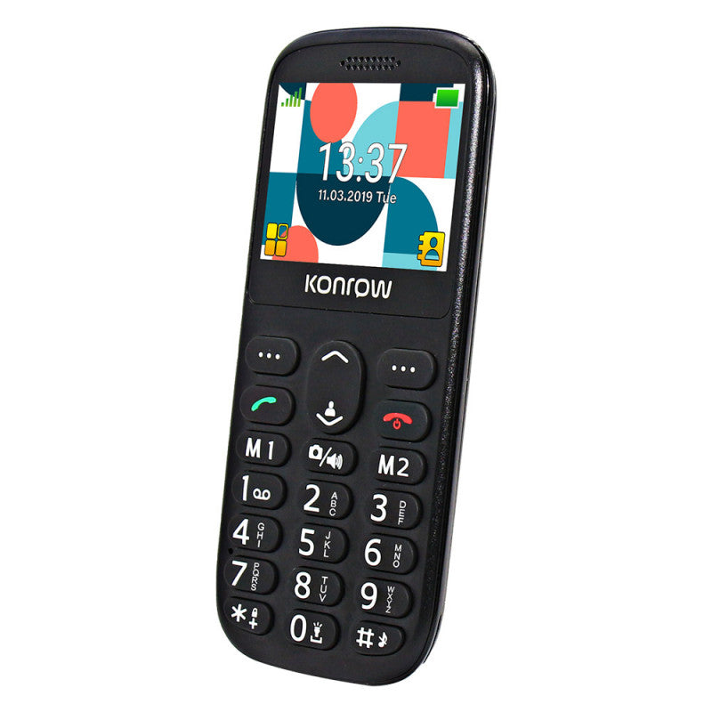 Konrow Senior 231 (Écran 2.31'' - Double Sim - Dock de charge Fourni) Noir