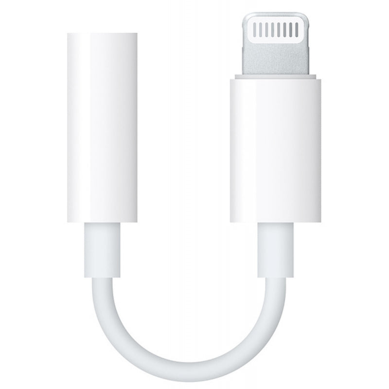 Apple MMX62 - Adaptateur d'origine Lightning vers Jack 3.5mm - Blanc (En Vrac)