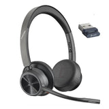Caque Sans Fil Poly Voyager 4320 MS - (Stéréo - Bluetooth - USB-A) Noir