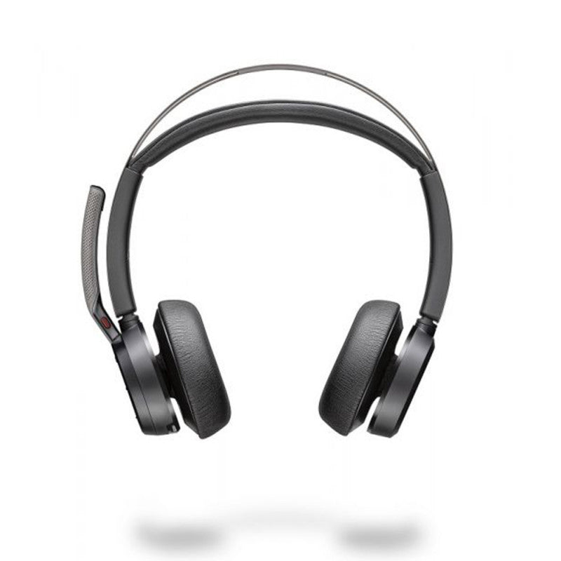 Caque Sans Fil Poly Voyager Focus 2 - (Stéréo - Bluetooth - Adaptateur USB-C/A - Socle de charge) Noir