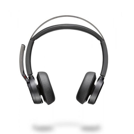 Caque Sans Fil Poly Voyager Focus 2 - (Stéréo - Bluetooth - Adaptateur USB-C/A - Socle de charge) Noir