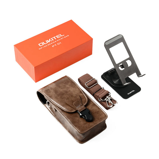 Étui Pour Oukitel WP100 (Cuir, fourni avec supports) Marron