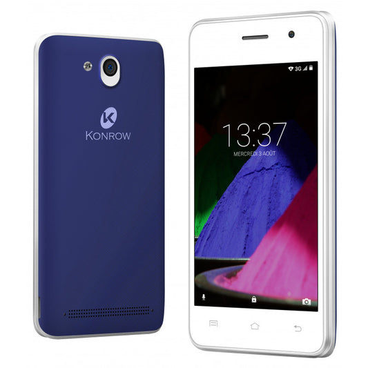 Konrow Start - Android 6.0 - Ecran de 4'' - 8Go - Double Sim - Bleu