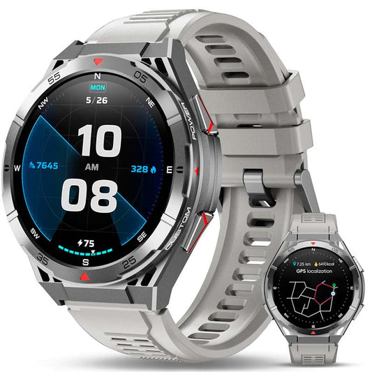 Oukitel BT12 (Montre Connectée Robuste -  1.43'' - Réponds aux appels) Gris