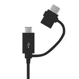 Samsung EP-DG950DBE - Câble Data combo Micro USB & Type C - 1.2m - Recharge rapide - Noir (En Vrac)