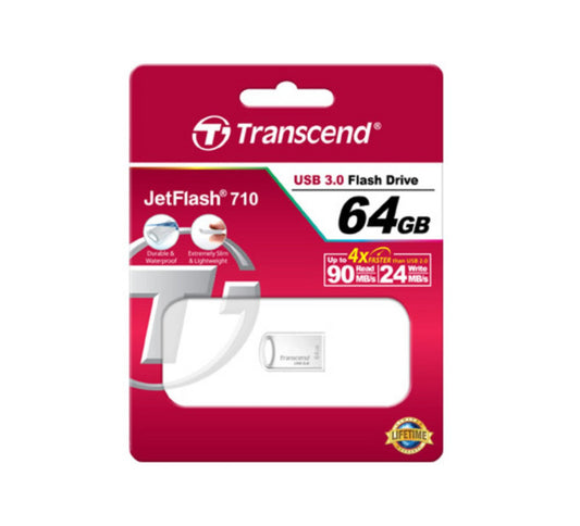 Cle USB 3.0 TRANSCEND JetFlash 710 - 64Go Gris
